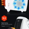 Portable Electric Thermo Fan, 2000 W, Plastic - view 6