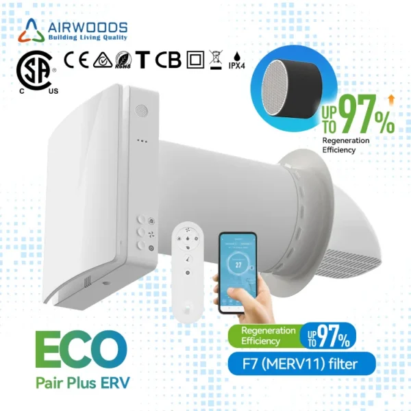 Portable Erv Unit, 20, ABS Plastic - view 2
