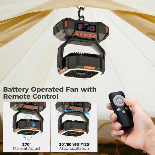 Portable Fan, 40000mAh, LED - view 2