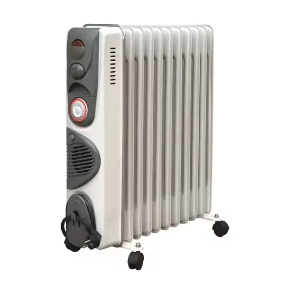 Portable Freestanding Oil-filled Radiator, PTC, 1500 W, Metal - view 2