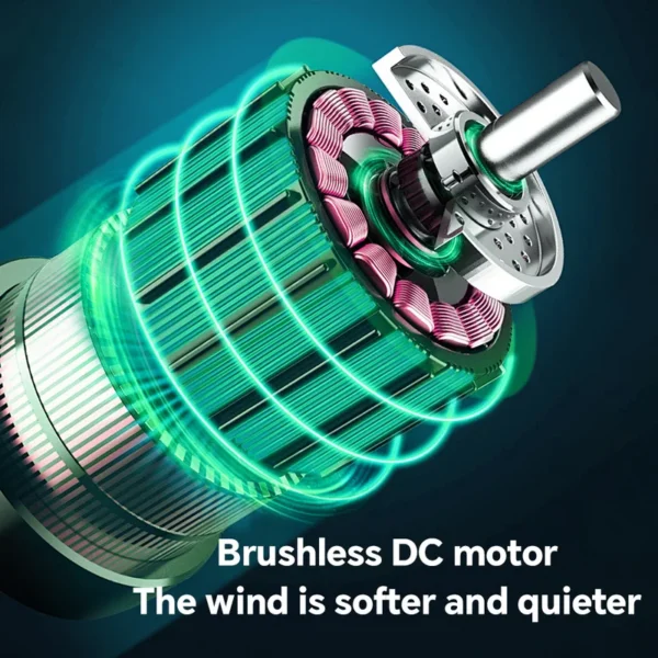 Portable Handheld Fan, 5-Speed, 5000mAh, USB - view 4