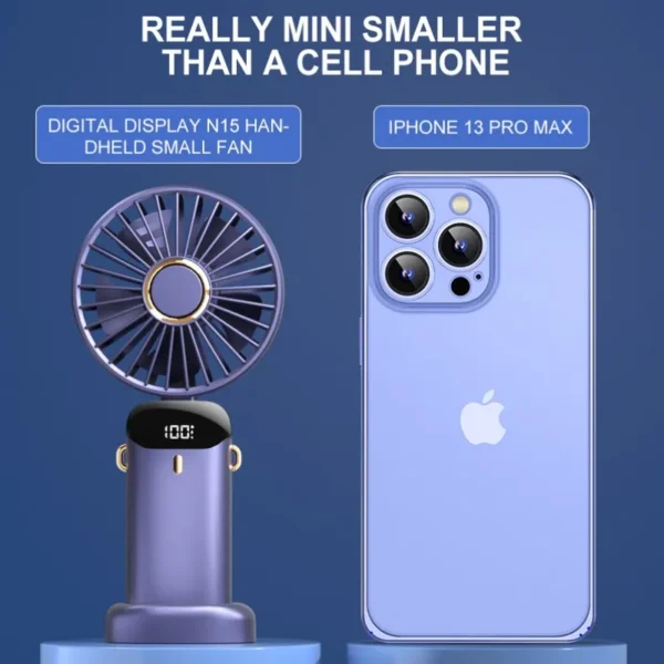 Portable Handheld Fan, USB, 5, Plastic - view 2