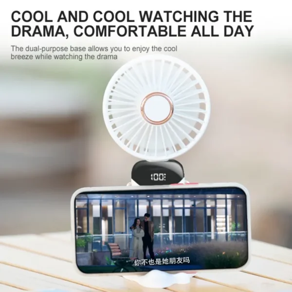 Portable Handheld Fan, USB, 5, Plastic - view 3