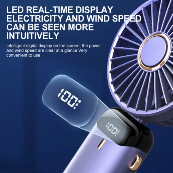 Portable Handheld Fan, USB, 5, Plastic - view 5