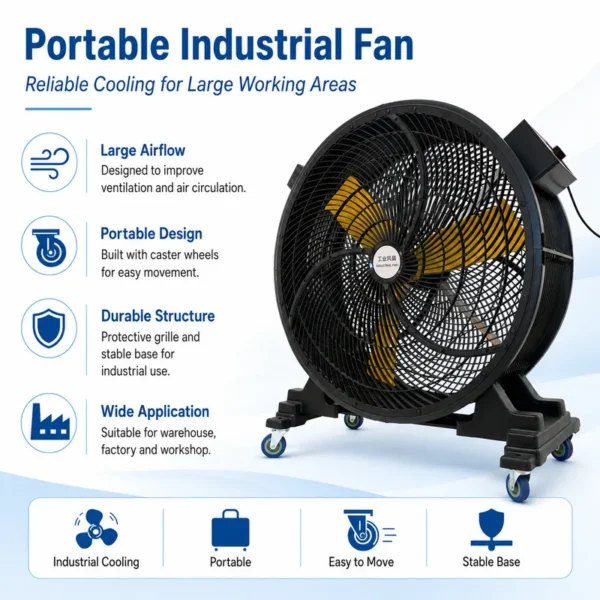 Portable Industrial Axial Fan, 1250mm, 36000m³/h - view 6