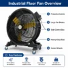 Portable Industrial Axial Fan, 650mm, 14000m³/h - view 5