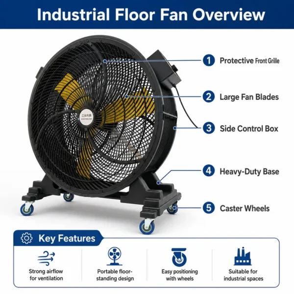 Portable Industrial Axial Fan, 650mm, 14000m³/h - view 5