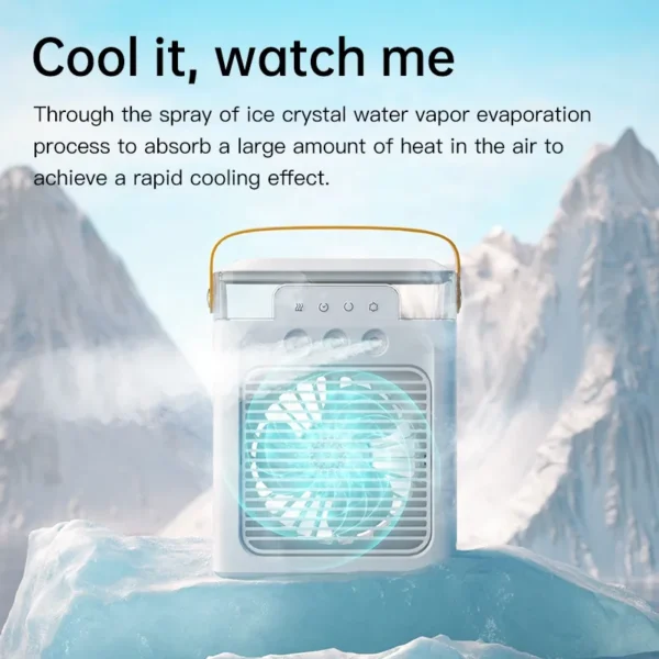Portable Mini Air Conditioner, USB, Battery, ABS - view 4