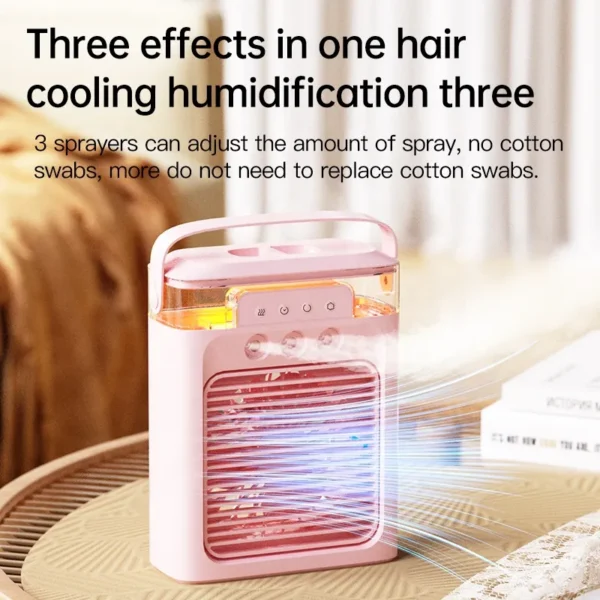 Portable Mini Air Conditioner, USB, Battery, ABS - view 5