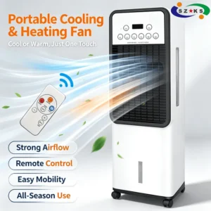 Portable Mini Air Cooler, LED, 8H, Freestanding, Plastic