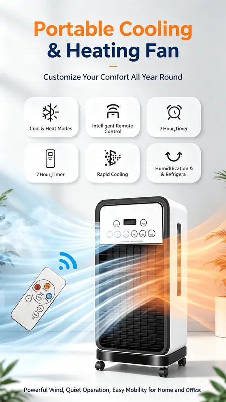 Portable Mini Air Cooler, LED, 8H - view 6