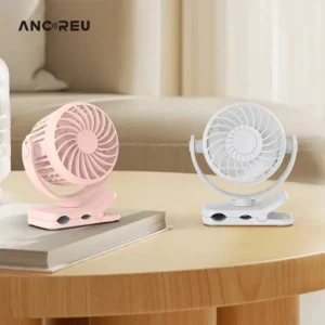 Portable Mini Clip Fan, 2000mAh, 360