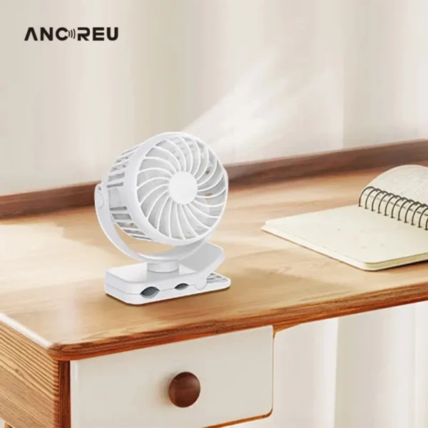 Portable Mini Clip Fan, 2000mAh, 360 - view 3