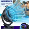 Portable Mini Desktop Fan, Battery, Plastic - view 5