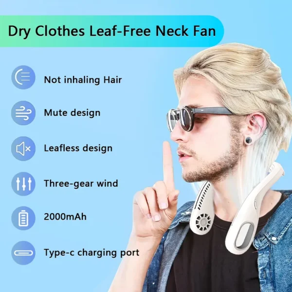 Portable Neck Fan, USB, 5 V - view 2