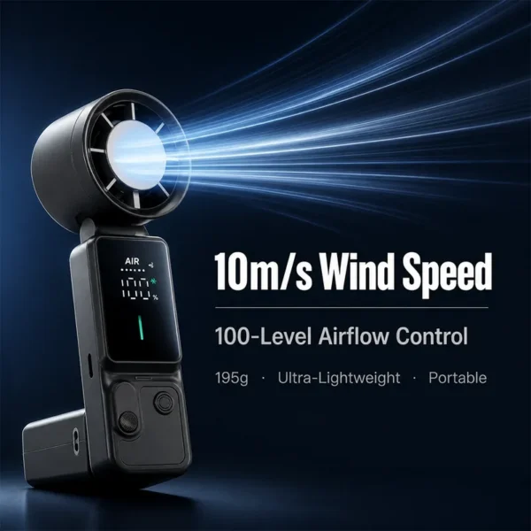 Portable Rechargeable Neck Fan, LED, 3.7, Battery - view 5
