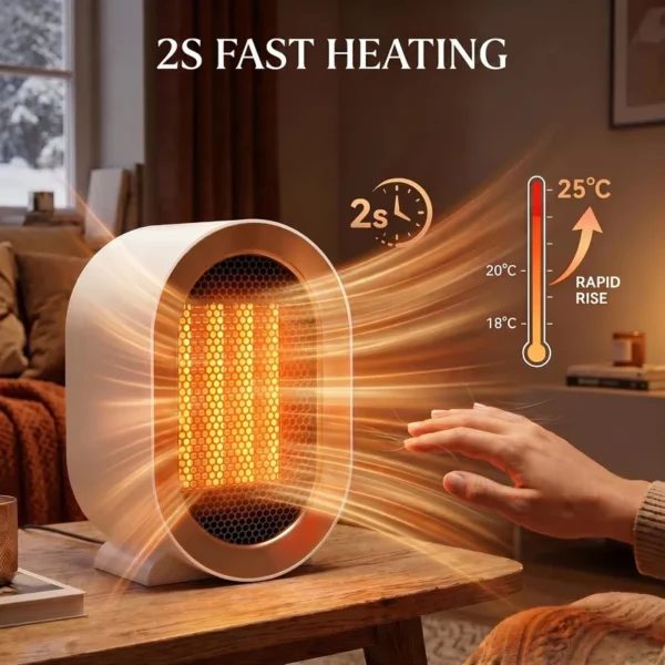 Portable Space Heater, 1200W, PTC - view 2