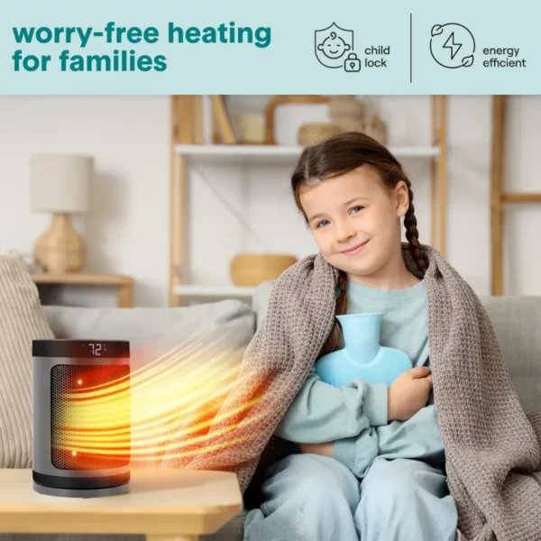 Portable Space Heater, 1500W, PTC - view 2
