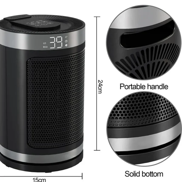 Portable Space Heater, 1500W, PTC - view 6
