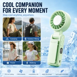Portable Waist Clip Fan, 5 V, 5W