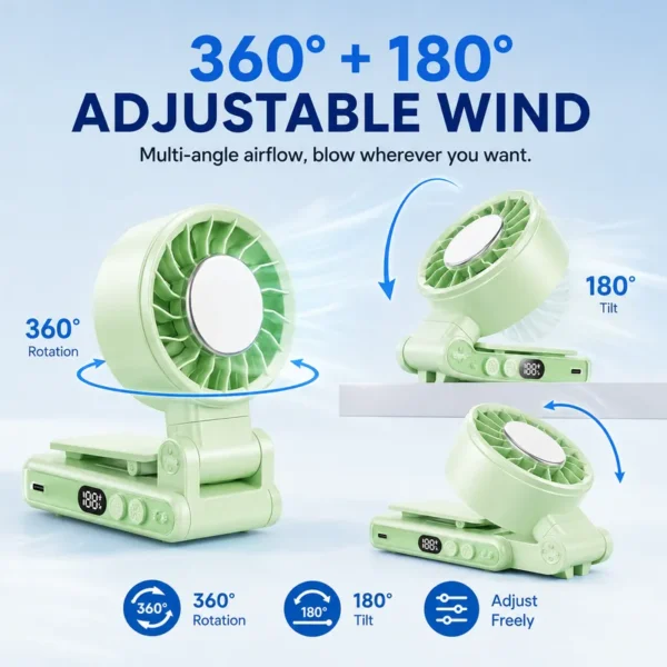 Portable Waist Clip Fan, 5 V, 5W - view 2