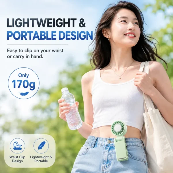 Portable Waist Clip Fan, 5 V, 5W - view 5