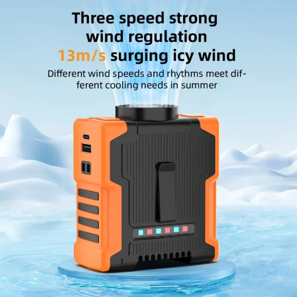 Portable Waist Fan, 5, Battery - view 4