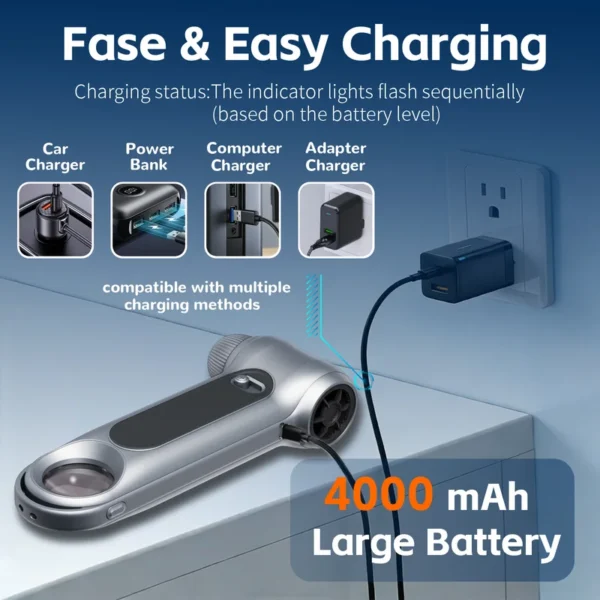 Power Cordless Mini Blower, 150000RPM, ≤200W, Body ABS+PC - view 3