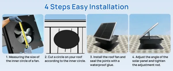 Power Roof Exhaust Fan, 360°, Solar - view 6
