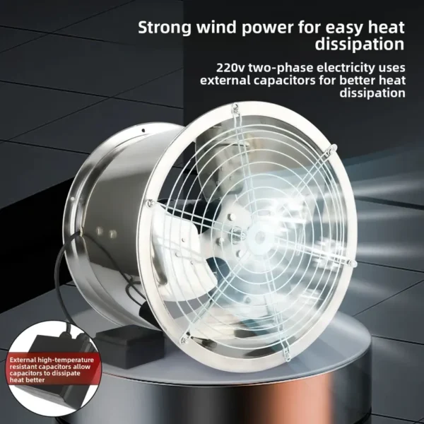 Powered Axial Fan, Stainless, Steel, 304, Waterproof - view 4