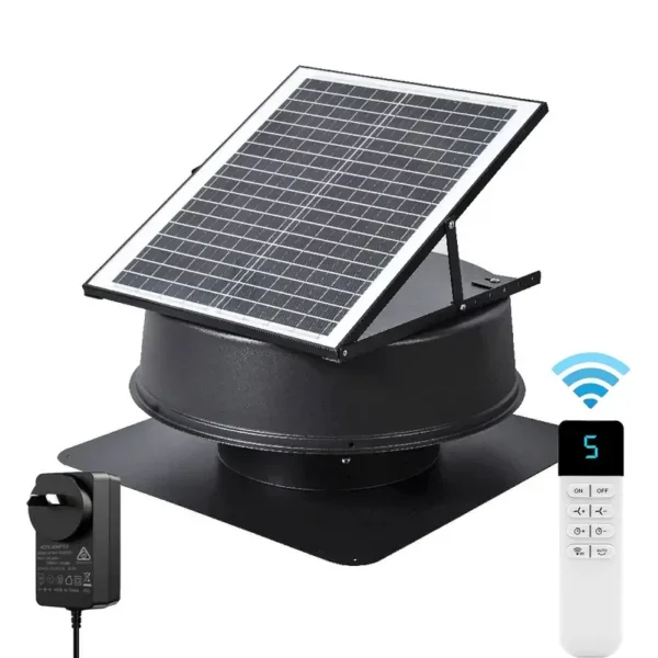 Powered Axial Flow Fan, 35W, Solar, Roof