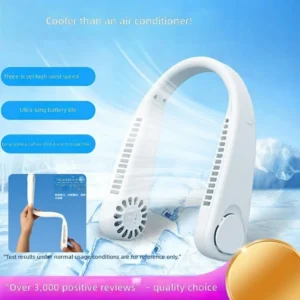 Powered Bladeless Neck-hanging Fan, USB, Portable, 6-8