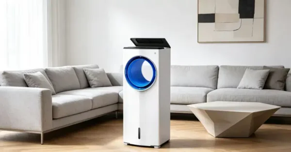 Powered Evaporative Cooler, Portable, Electric, Plastic - view 5