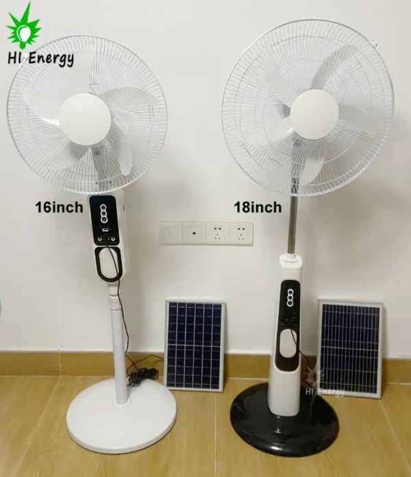 Powered Floor Stand Fan, 16inch, 18Inch, Solar, USB - view 6