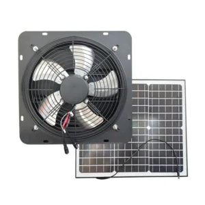 Powered Shutter Exhaust Fan, Brushless, Solar