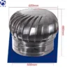 Powerful Roof-mounted Wind-driven Fan, SS304, SS201 - view 3