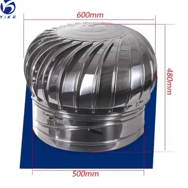 Powerful Roof-mounted Wind-driven Fan, SS304, SS201 - view 3