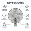 Premium Wall Mounted Fan, Electric, Plastic - view 2