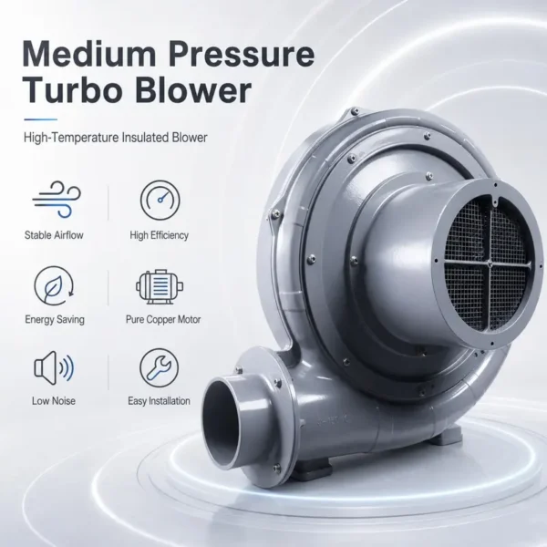 Pressure Centrifugal Air Blower, Aluminum, 220V - view 2