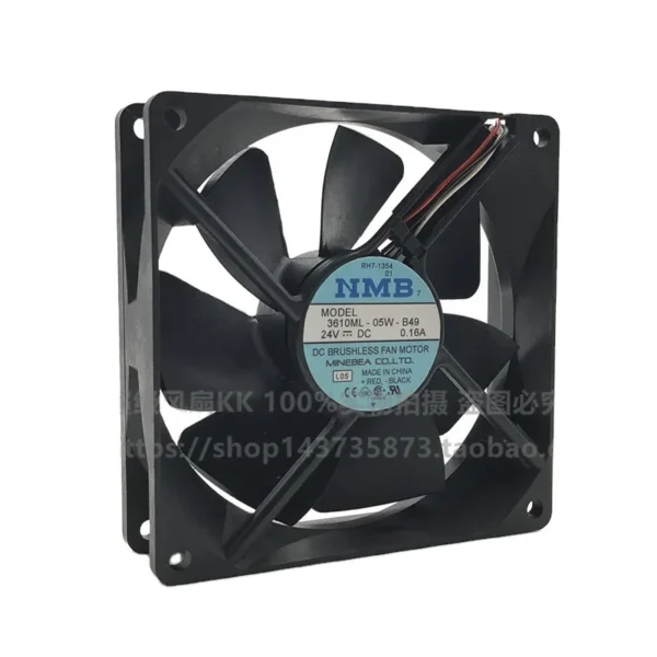Printer Converter Cooling Fan, NMB, 3610ML-05W-B49, 24V, 0.16A - view 2