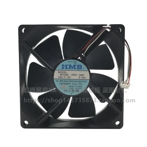 Printer Converter Cooling Fan, NMB, 3610ML-05W-B49, 24V, 0.16A - view 3