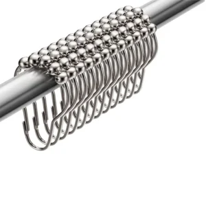 Proof Eco-friendly Shower Curtain, Iron, Curtain Hooks