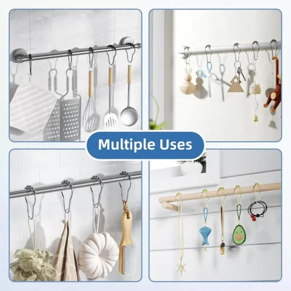 Proof Eco-friendly Shower Curtain, Iron, Curtain Hooks - view 3