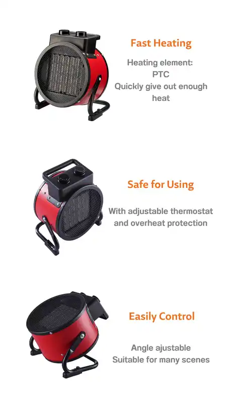 Ptc Heater, 3000W, Electric, Metal - view 5