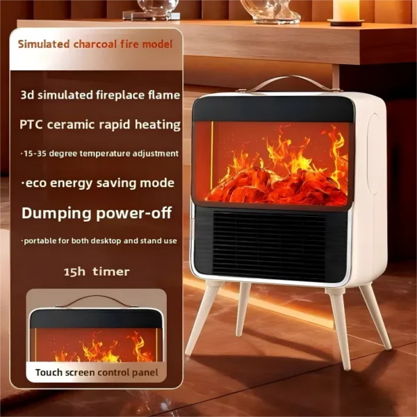 Ptc Infrared Heater, Portable, 2000W, USB, Plastic - view 4