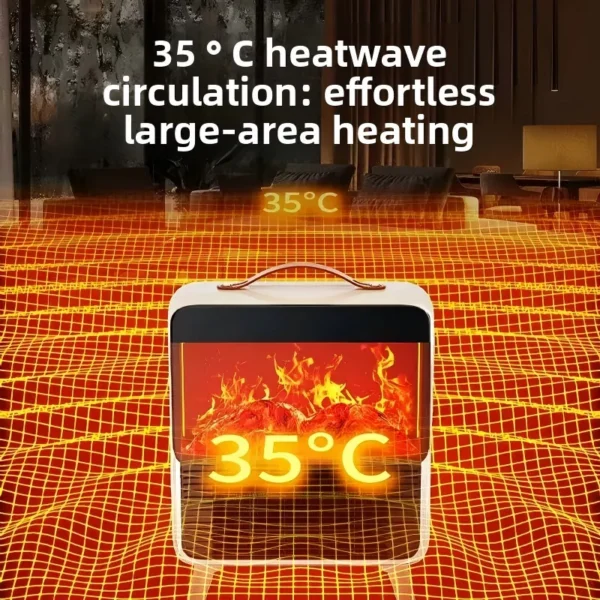 Ptc Infrared Heater, Portable, 2000W, USB, Plastic - view 5