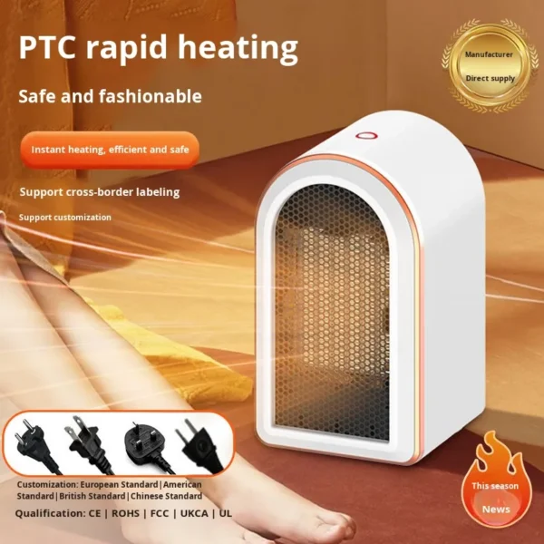 Ptc Mini Fan, Plastic, LED - view 2