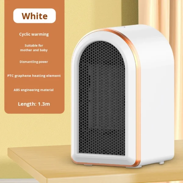 Ptc Mini Fan, Plastic, LED - view 6