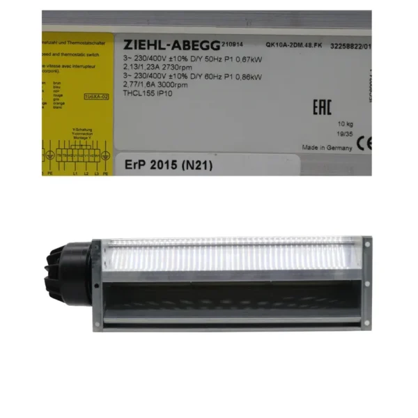 Qk10a-2dm48fk Cross-flow Cooling Fan, ZIEHL-ABEGG - view 2