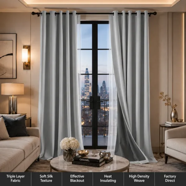 Quality High Blackout Curtain, 100% Polyester